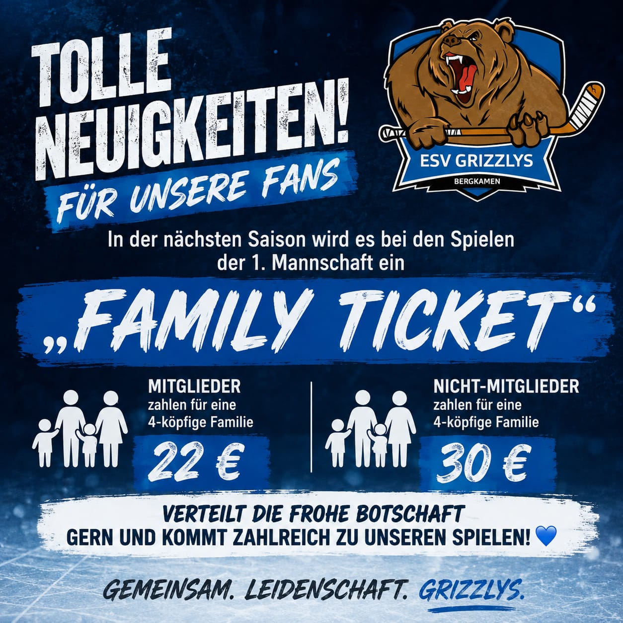 Familientickets für die Saison 26/27!